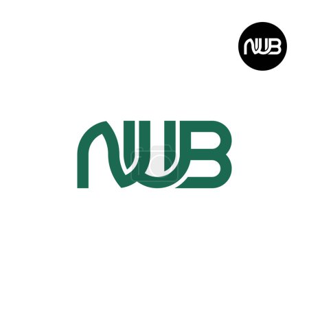 Illustration for Letter NUB Monogram Logo Design - Royalty Free Image