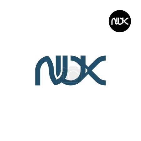 Téléchargez les illustrations : Lettre NUX Monogramme Logo Design - en licence libre de droit
