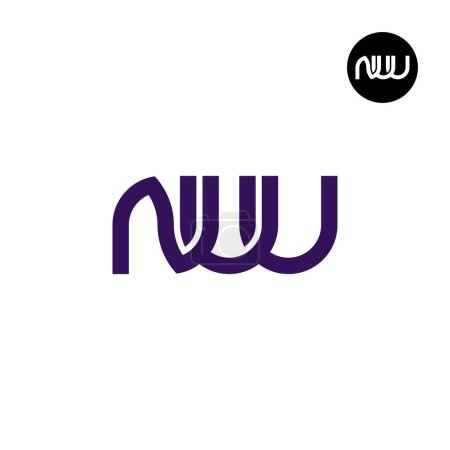 Téléchargez les illustrations : Lettre NUU Monogramme Logo Design - en licence libre de droit