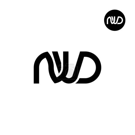Ilustración de Letra NVD Monograma Logo Design - Imagen libre de derechos