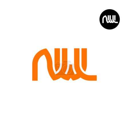 Ilustración de Letra NWL Monograma Logo Design - Imagen libre de derechos