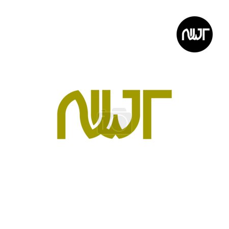 Téléchargez les illustrations : Lettre NWT Monogram Logo Design - en licence libre de droit