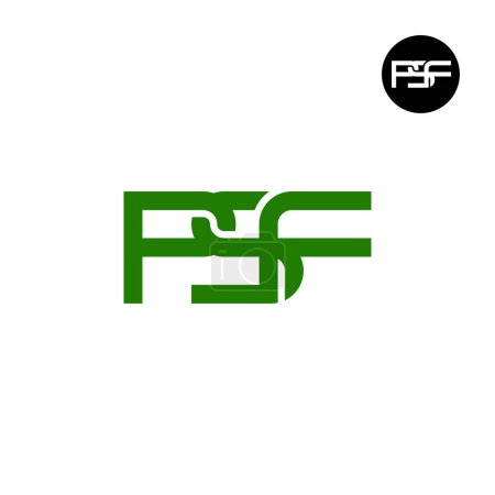 Illustration for Letter PSF Monogram Logo Design - Royalty Free Image