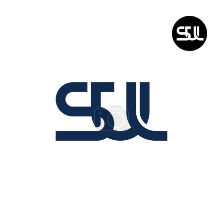Ilustración de Letra SUL Monograma Logo Design - Imagen libre de derechos