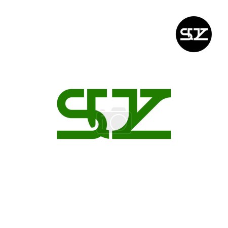Ilustración de Letra SUZ Monograma Logo Design - Imagen libre de derechos