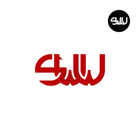 Illustration for Letter SWW Monogram Logo Design - Royalty Free Image