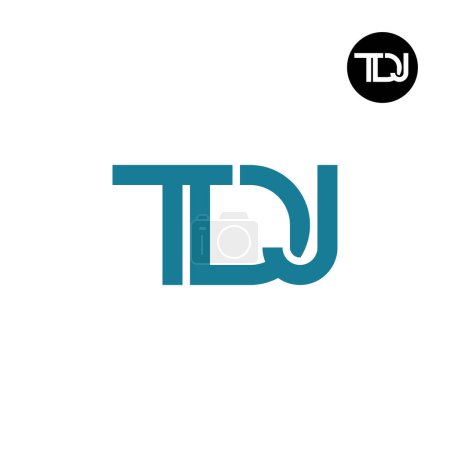 Téléchargez les illustrations : Lettre TDJ Monogram Logo Design - en licence libre de droit