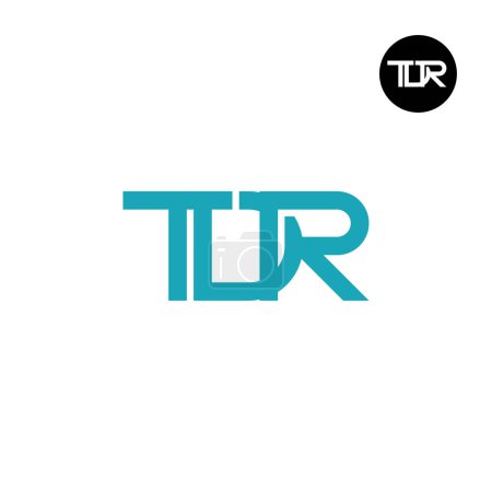 Ilustración de Carta TDR Monograma Logo Diseño - Imagen libre de derechos