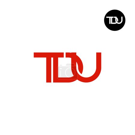 Téléchargez les illustrations : Lettre TDU Monogram Logo Design - en licence libre de droit