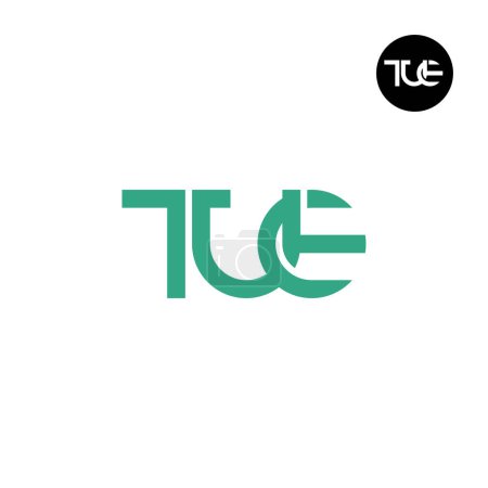 Illustration for Letter TUE Monogram Logo Design - Royalty Free Image