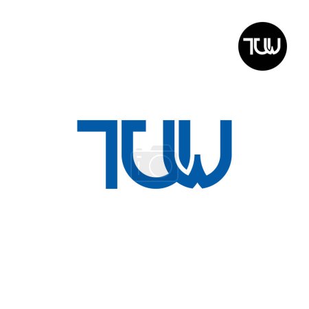 Téléchargez les illustrations : Lettre TUW Monogram Logo Design - en licence libre de droit