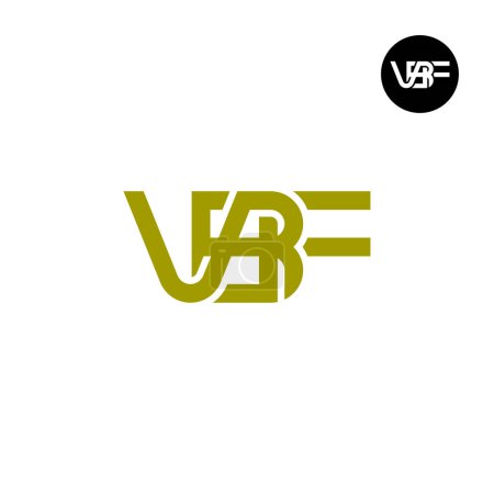 Ilustración de Letra VBF monograma logotipo de diseño - Imagen libre de derechos