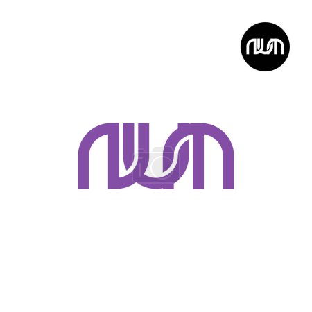 Téléchargez les illustrations : Conception unique de logo de monogramme de NUM - en licence libre de droit