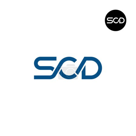 Diseño del logotipo de la letra SCD monograma