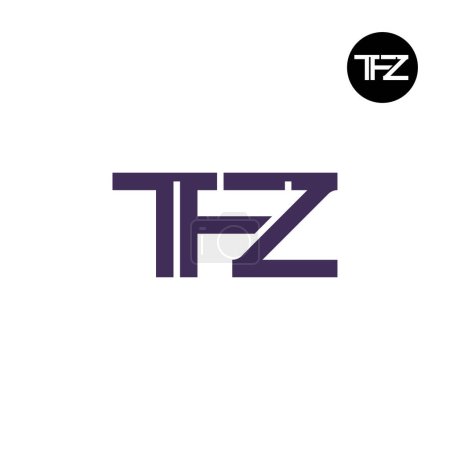 Téléchargez les illustrations : Lettre TFZ Monogram Logo Design - en licence libre de droit