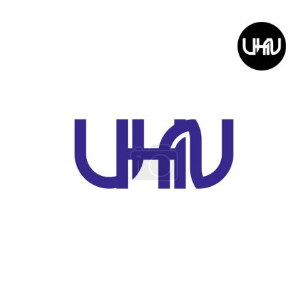 Téléchargez les illustrations : UHN Logo Lettre Monogramme Design - en licence libre de droit