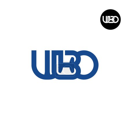 Illustration for WBO Logo Letter Monogram Design - Royalty Free Image