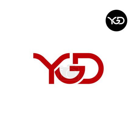 Diseño de monograma de letra de logotipo YGD