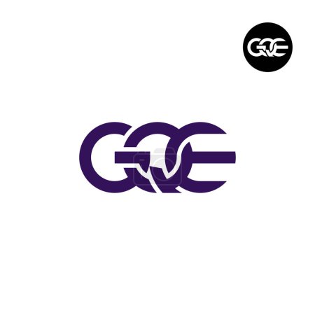 Diseño de monograma de letra de logotipo GQE