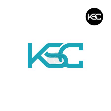 Diseño de monograma de letra de logotipo de KSC