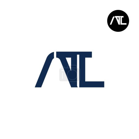 Buchstabe ATL Monogramm Logo Design