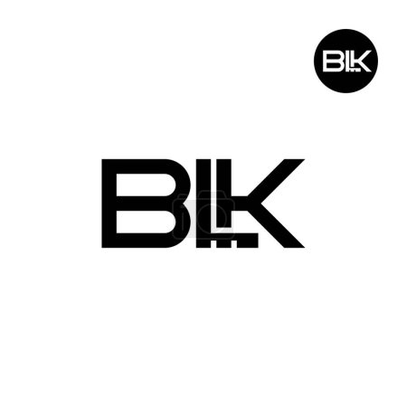 Buchstabe BLK Monogramm Logo Design