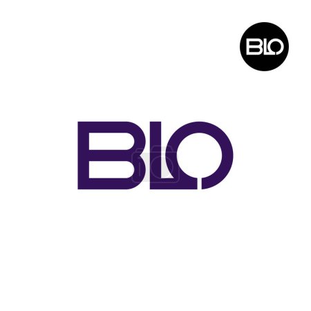Buchstabe BLO Monogramm Logo Design