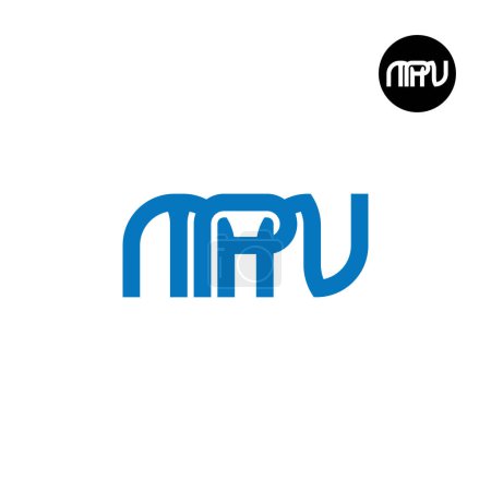 Ilustración de Letra MPN Monograma Logo Design - Imagen libre de derechos