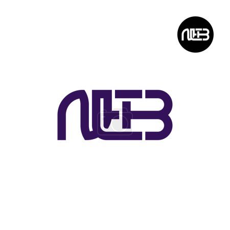 Illustration for Letter NEB Monogram Logo Design - Royalty Free Image