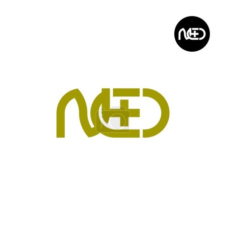 Buchstabe NED Monogramm Logo Design