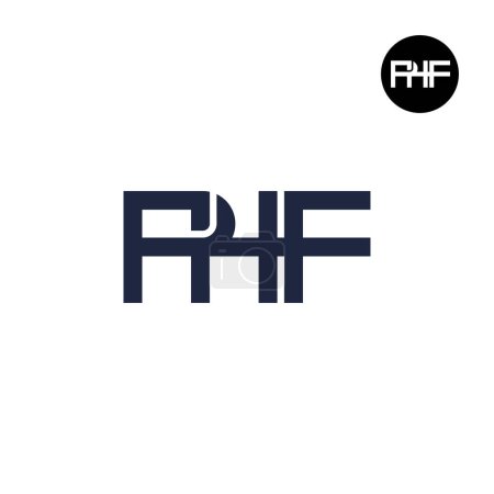 Buchstabe PHF Monogramm Logo Design