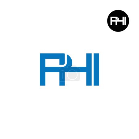 Ilustración de Diseño del logotipo de la letra PHI monograma - Imagen libre de derechos