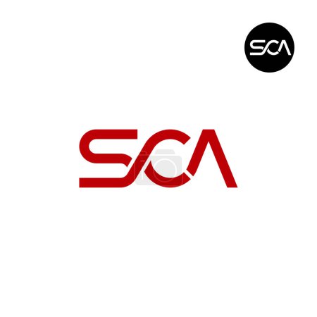 Illustration for Letter SCA Monogram Logo Design - Royalty Free Image