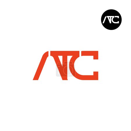 Buchstabe ATC Monogramm Logo Design