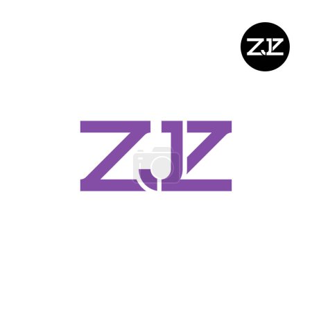 Ilustración de ZJZ Logo Letter Monogram Design - Imagen libre de derechos