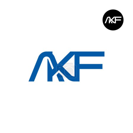 Ilustración de AKF Logo Letter Monogram Design - Imagen libre de derechos
