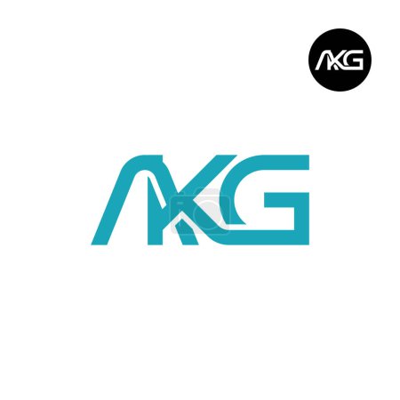 Ilustración de AKG Logo Letter Monogram Design - Imagen libre de derechos