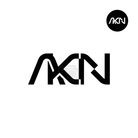 Ilustración de AKN Logo Letter Monogram Design - Imagen libre de derechos