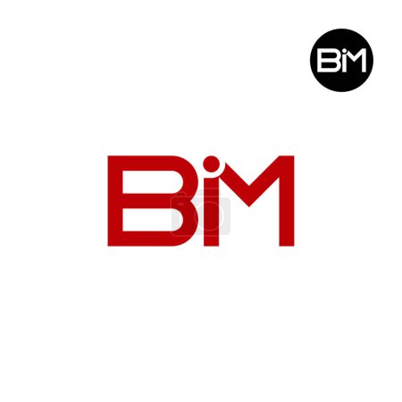 Ilustración de BIM Logo Letter Monogram Design - Imagen libre de derechos