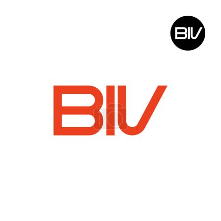 Ilustración de BIV Logo Letter Monogram Design - Imagen libre de derechos