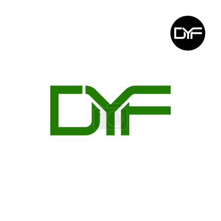 Ilustración de DYF Logo Letter Monogram Design - Imagen libre de derechos
