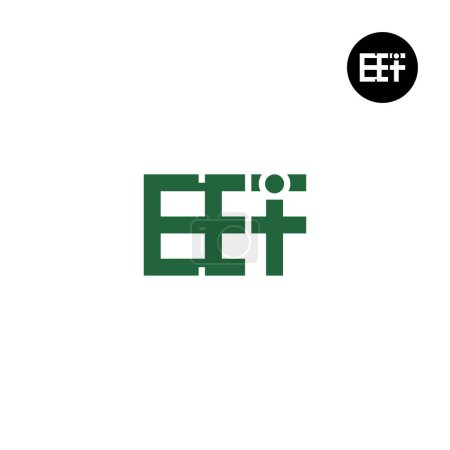 Diseño de monograma de letra de logotipo EFI