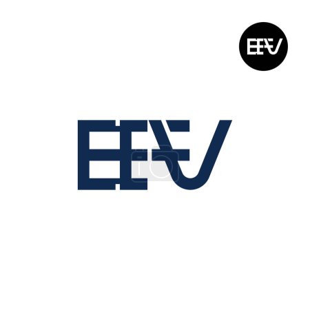Ilustración de EFV Logo Letter Monogram Design - Imagen libre de derechos