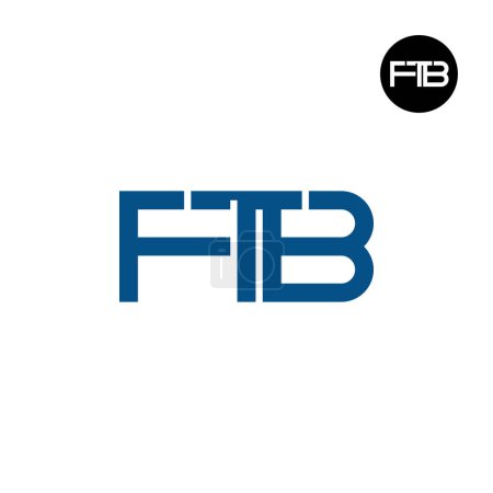 Téléchargez les illustrations : Lettre de logo FTB Conception de monogramme - en licence libre de droit