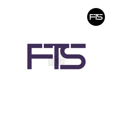 Ilustración de Diseño de monograma de letra de logotipo FTS - Imagen libre de derechos