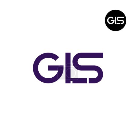 Diseño de monograma de letra de logotipo GLS