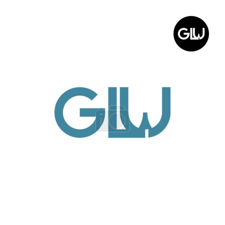 Ilustración de GLW Logo Letter Monogram Design - Imagen libre de derechos