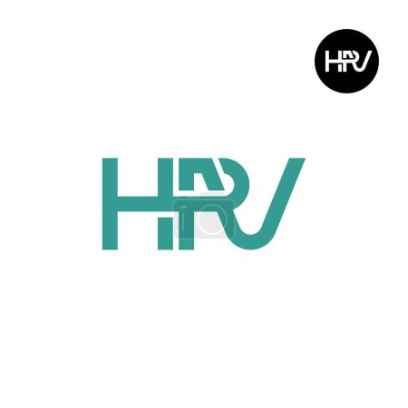 Ilustración de Diseño de monograma de letra de logotipo del VPH - Imagen libre de derechos