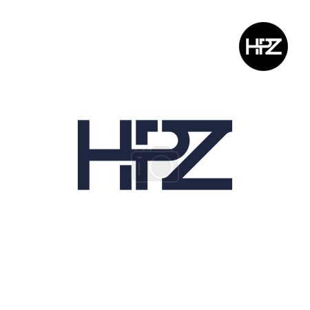 Ilustración de HPZ Logo Letter Monogram Design - Imagen libre de derechos