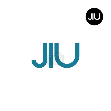 Ilustración de JIU Logo Letter Monogram Design - Imagen libre de derechos